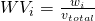 WV_i = \frac{w_i}{v_{total}}